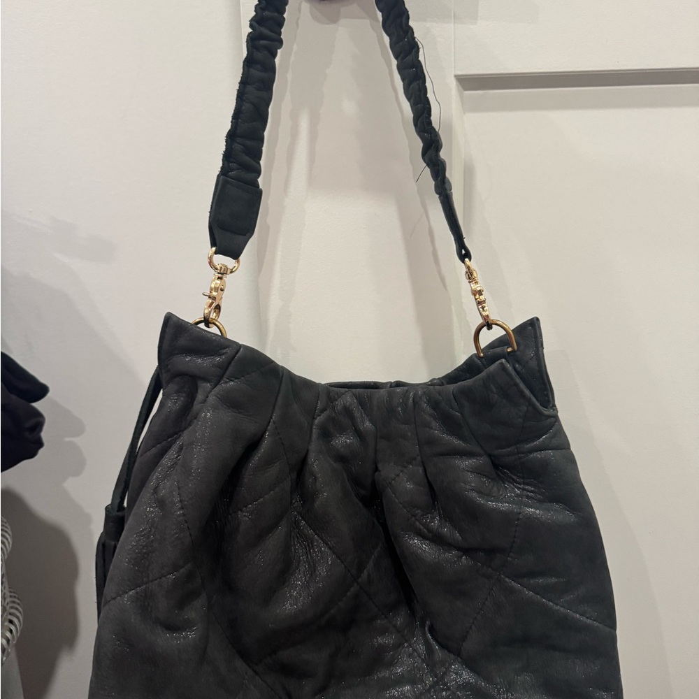 LAGOS Black Hobo Bag with Sleek Design